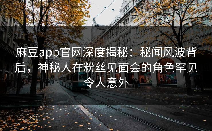 麻豆app官网深度揭秘：秘闻风波背后，神秘人在粉丝见面会的角色罕见令人意外