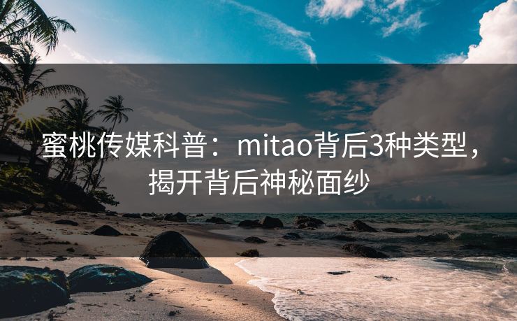 蜜桃传媒科普：mitao背后3种类型，揭开背后神秘面纱
